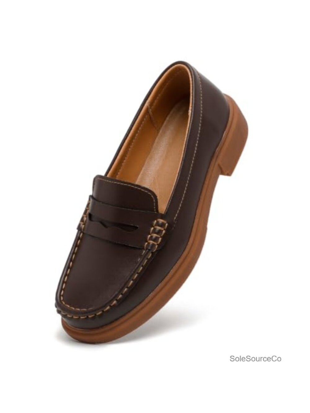 Genuine Leather Penny Loafers Slip On Memory Foam Casual Dressy Shoes